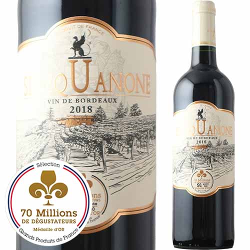 シネクアノン 2018年 フランス ボルドー 赤ワイン フルボディ 750ml
