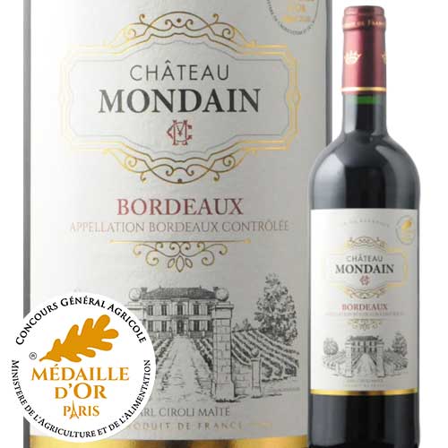 シャトー・モンデン 2019年 フランス ボルドー 赤ワイン フルボディ 750ml