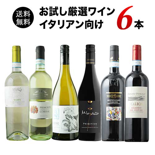 【限定セット】お試し厳選ワイン6本（イタリアン向け） 送料無料